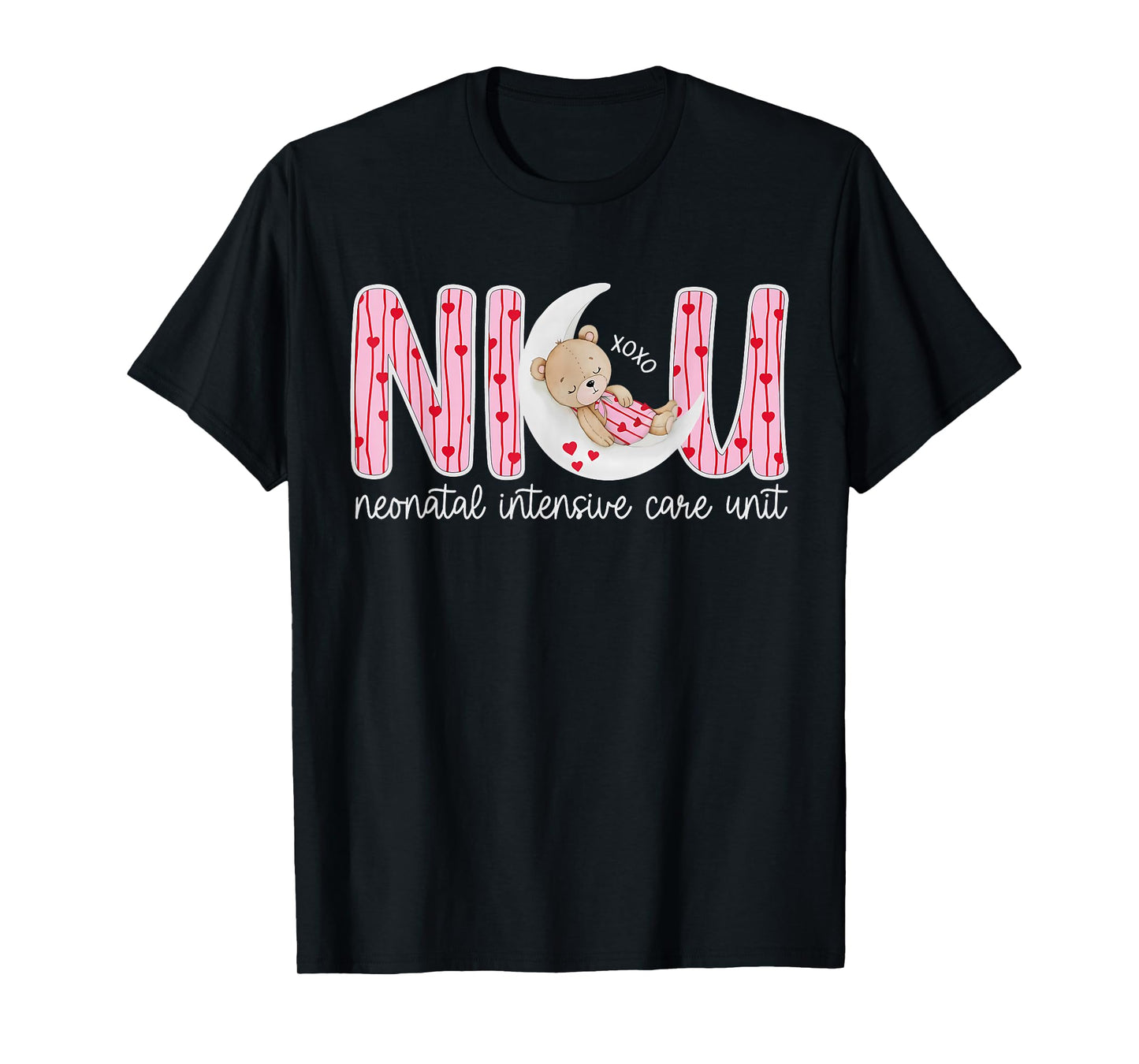 XOXO NICU Nurse Valentine Cute Bear Nursing Valentines Day T-Shirt