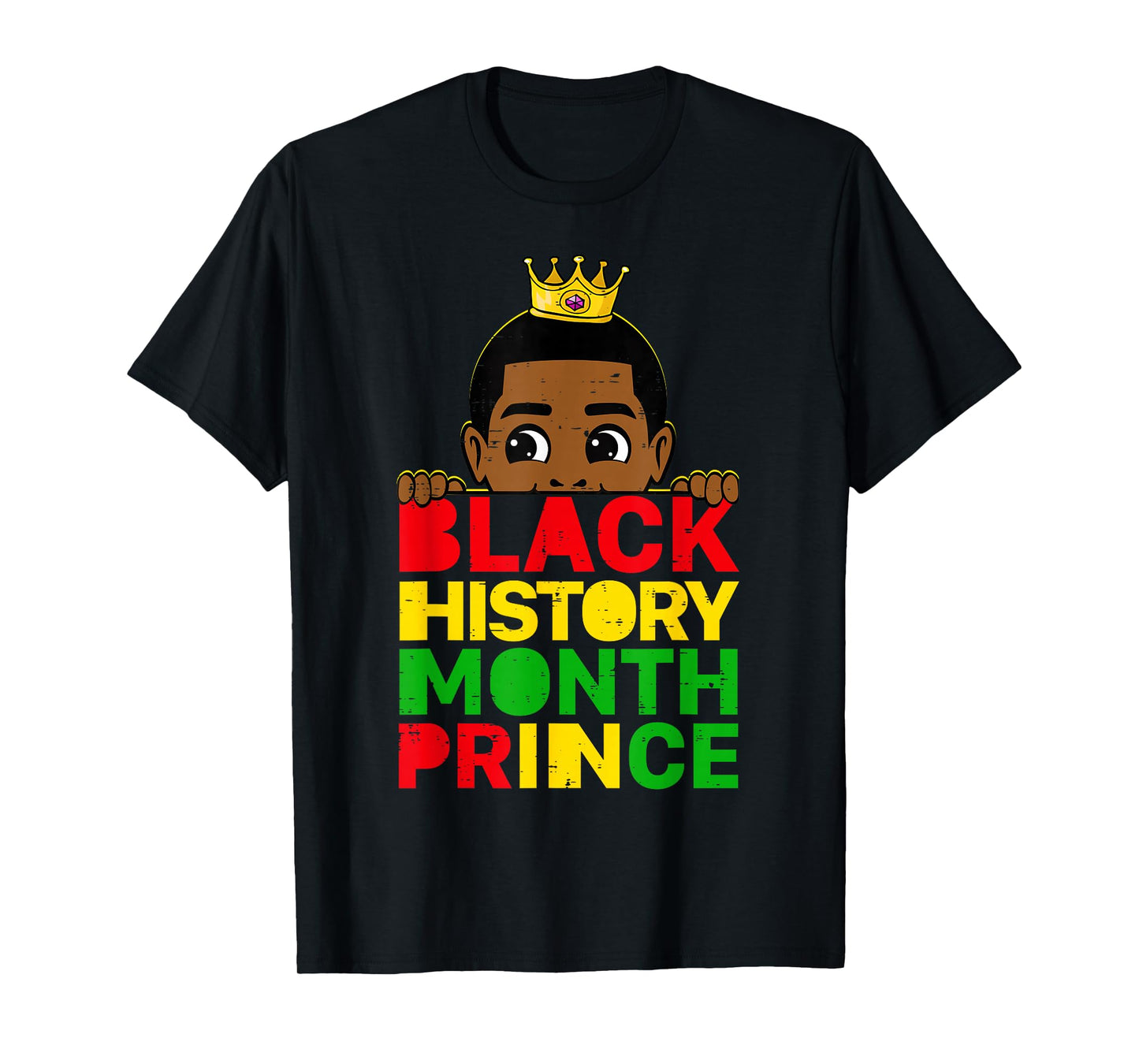 Black History Month Prince African Melanin Boy Toddler Sons T-Shirt