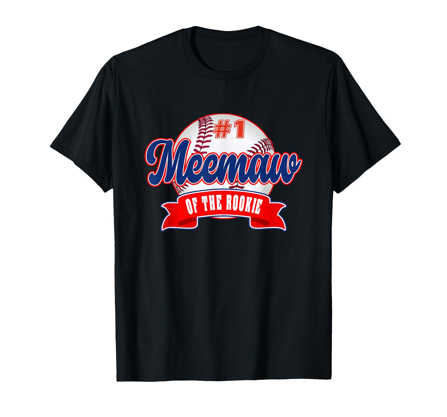 Meemaw Rookie of Year 1st Birthday Baseball Theme Matching T-Shirt