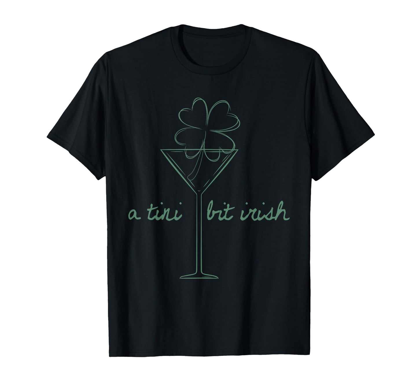 Funny Vintage A Tiny Bit Irish Cocktail Lovers St Patricks T-Shirt