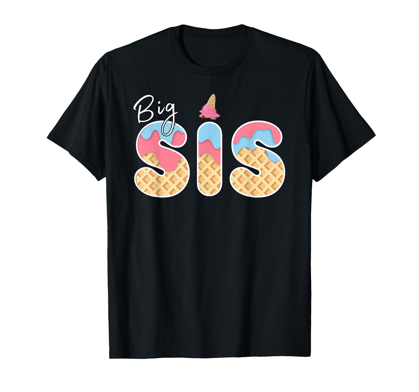 Ice Cream Big Sis 1st Birthday Matching Family T-Shirt