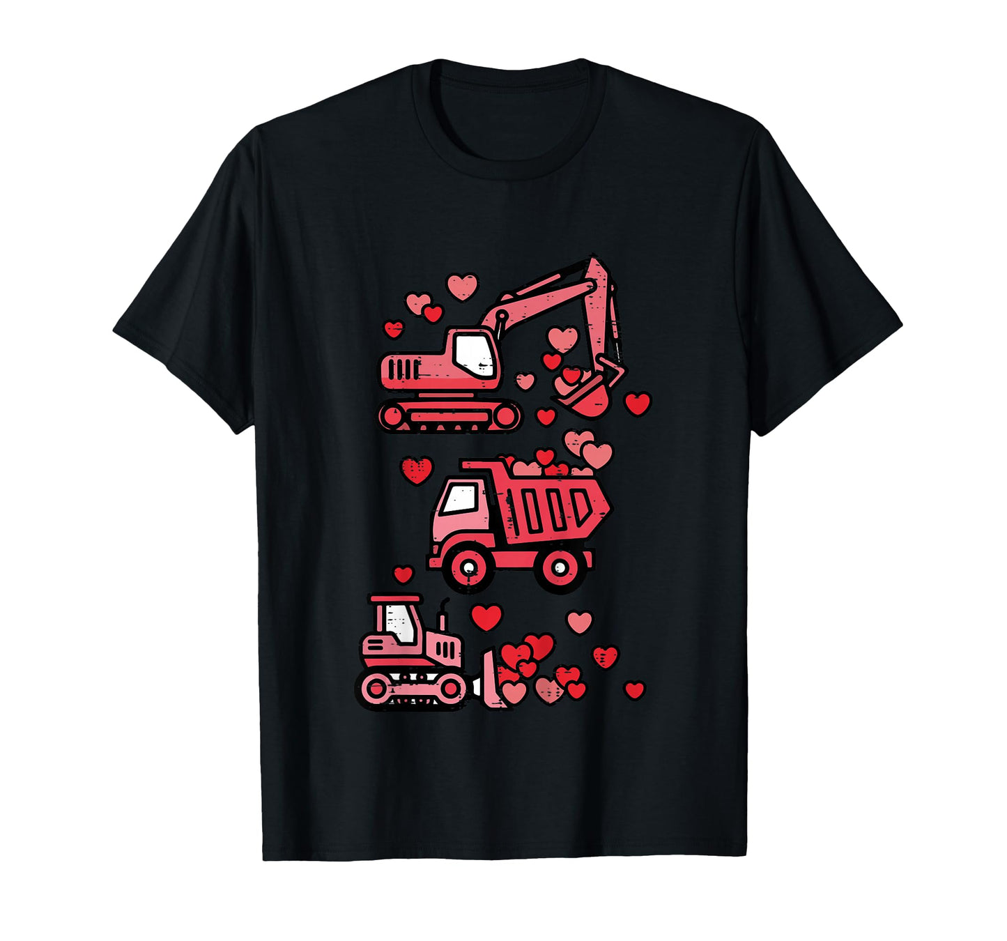 Kids Valentines Day Excavator Truck Valentine Boys Toddler Kids T-Shirt