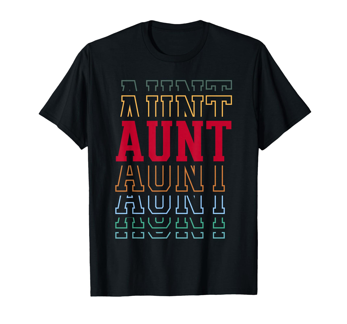 Aunt Funny Athletic Lettering Mother's Day Aunt T-Shirt