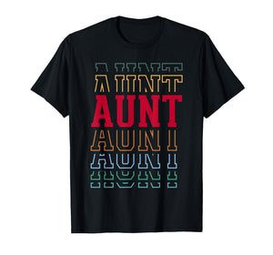 Aunt Funny Athletic Lettering Mother's Day Aunt T-Shirt