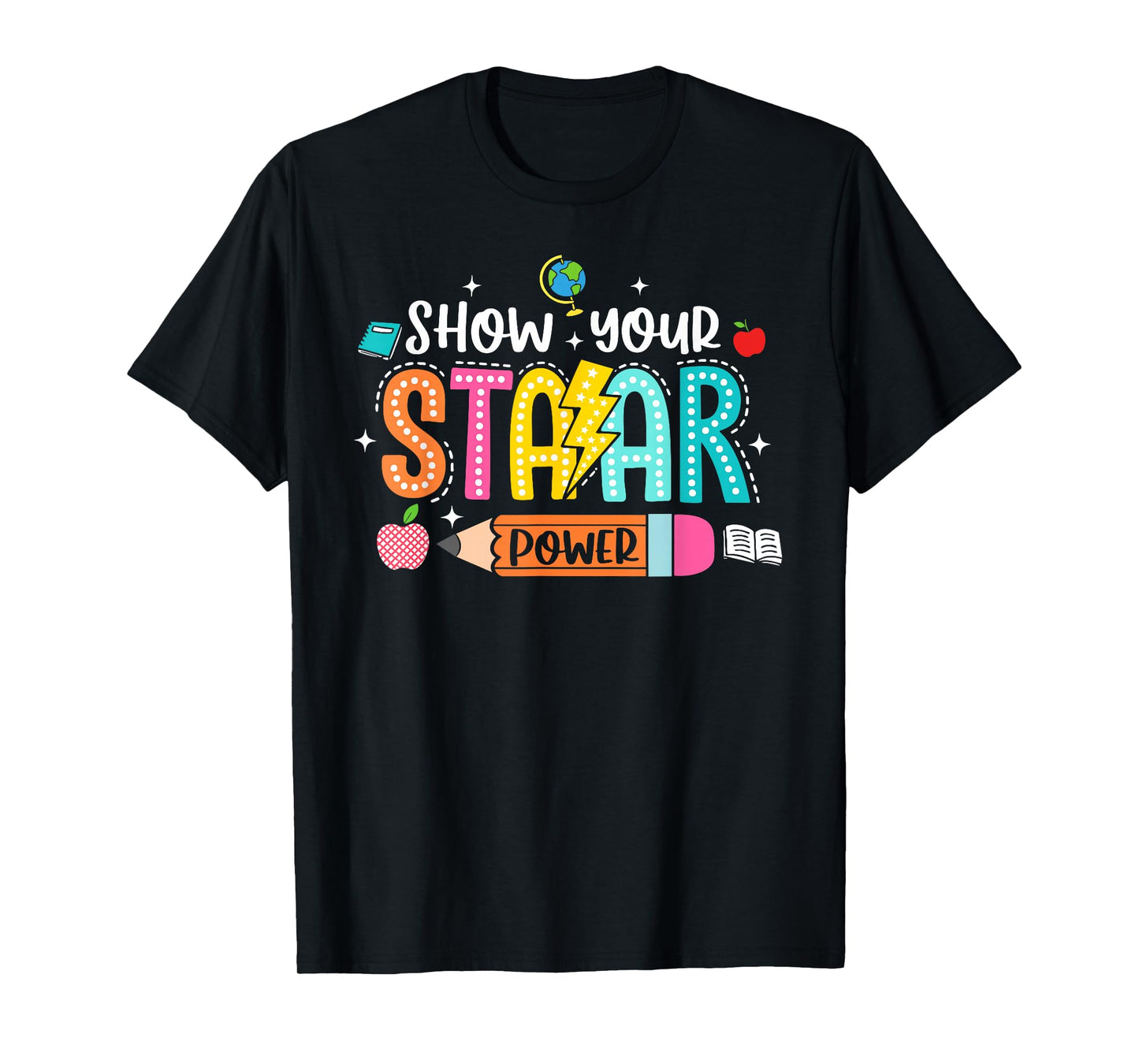Groovy Show Your STAAR Power Teacher Testing Exam Test Day T-Shirt