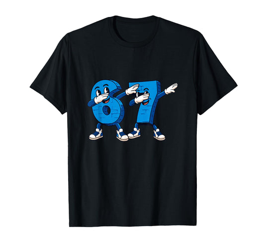 Six Seven Dabbing Cool Meme 67 Funny Dab Number T-Shirt