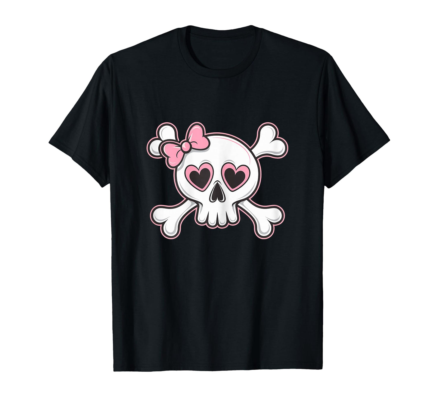 Pink Bow Skull Halloween Costume T-Shirt