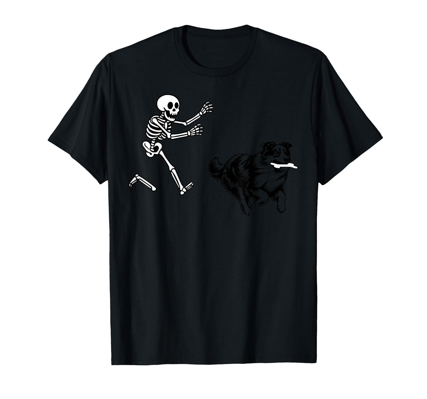 Funny Aussie Running Skeleton Halloween T-Shirt