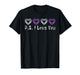 PS I Love You Day Valentine's Day Purple Heart Women Men Kid T-Shirt