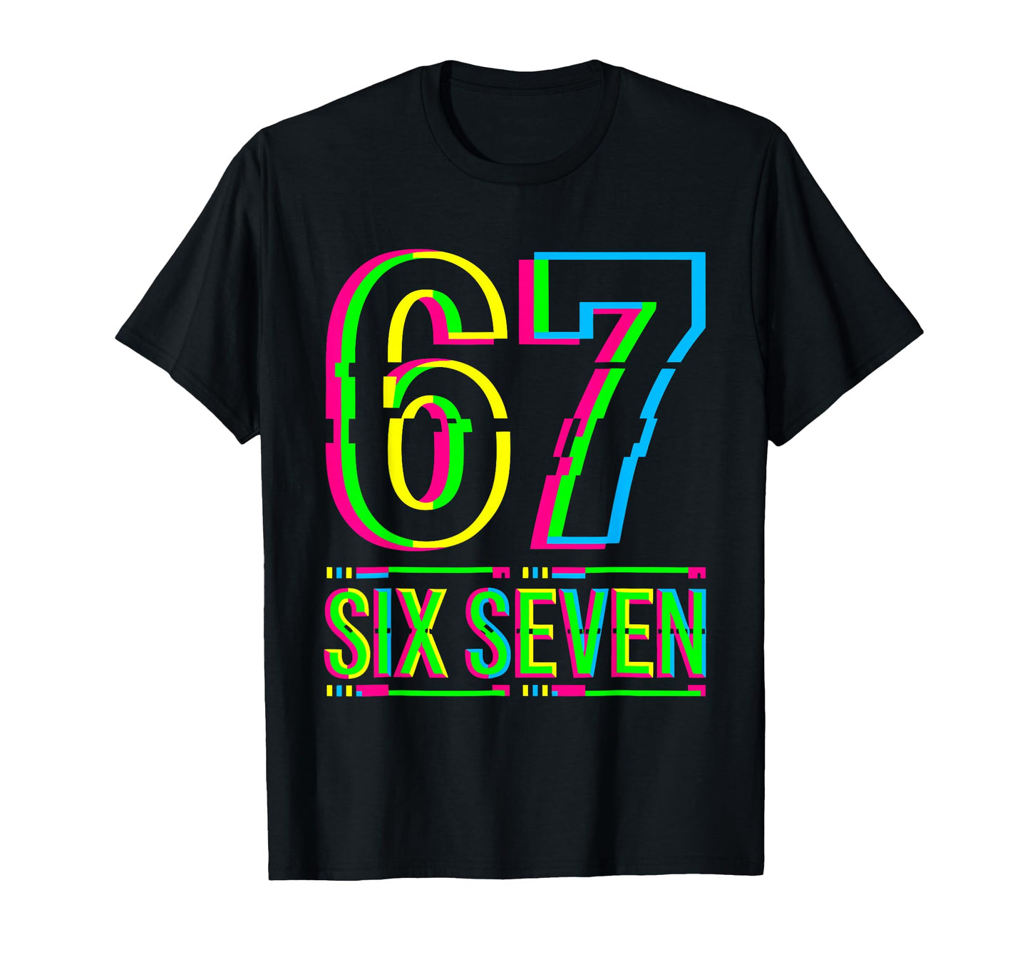 Retro 67 Meme Funny Six Seven Meme 6 7 Meme 6 7 T-Shirt