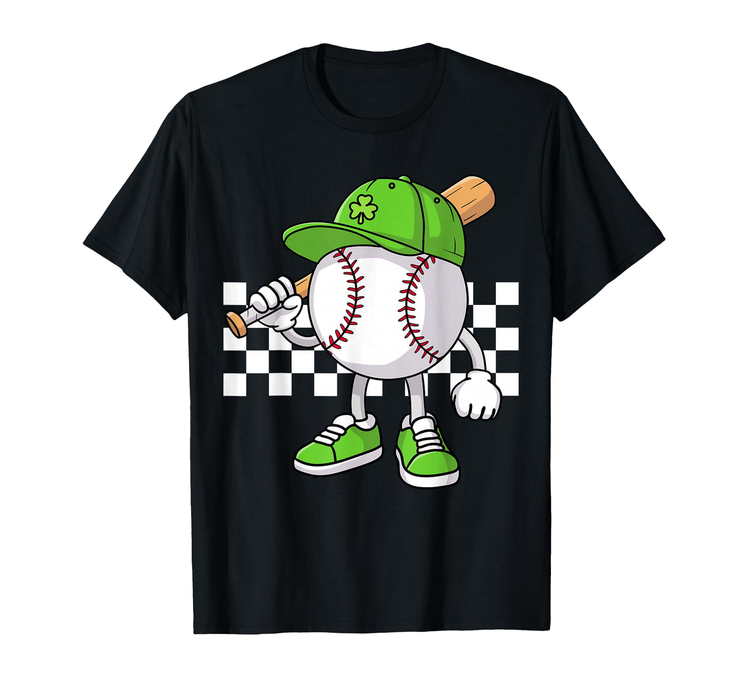 Boys St Patricks Day Baseball Player Pitcher Coach Kids T-Shirt