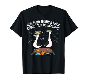 Teacher 67 How Many Nights A Week Should You Be Reading 6-7 T-Shirt