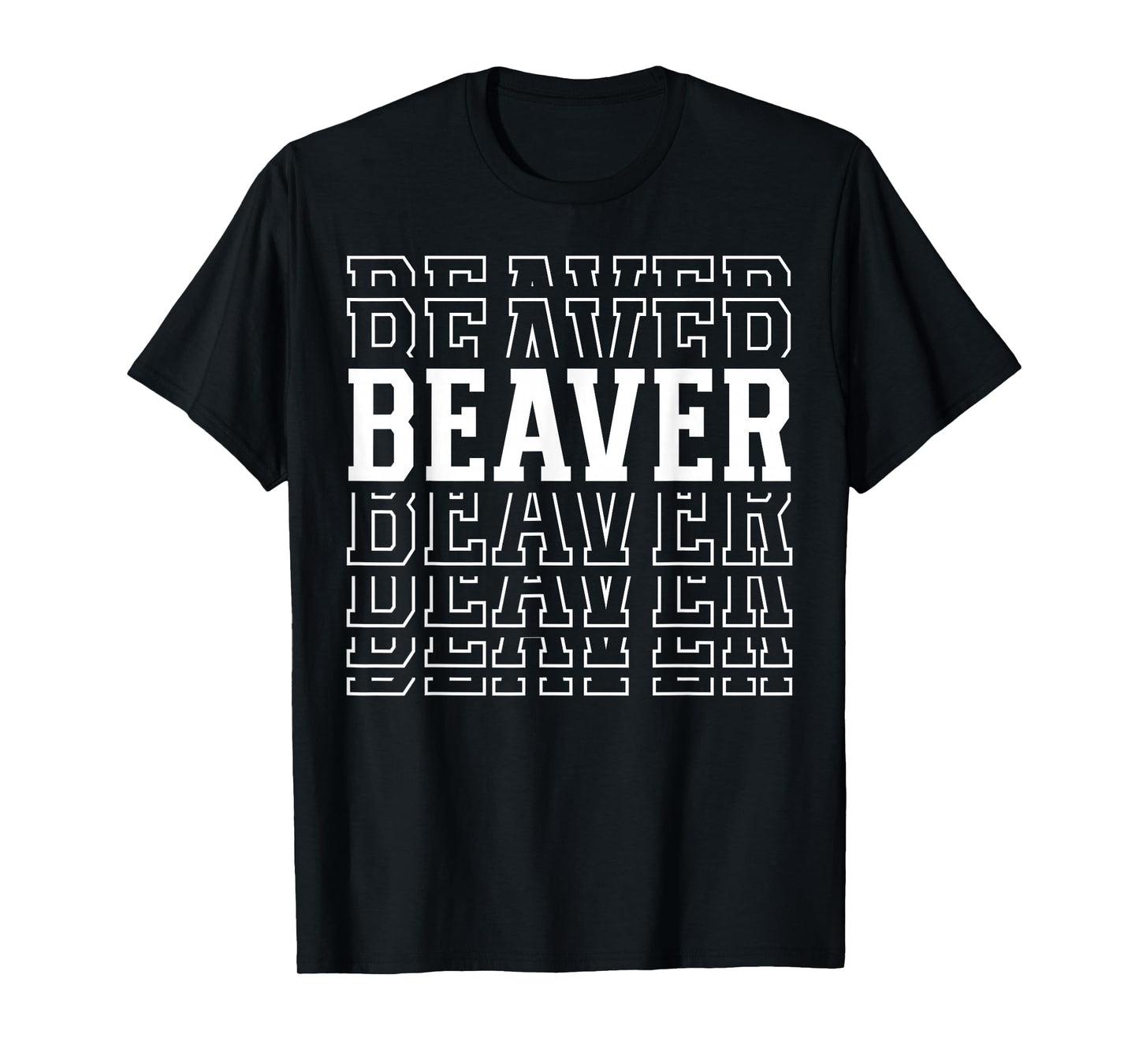 Beaver Layered Text Costume Animal Lover T-Shirt