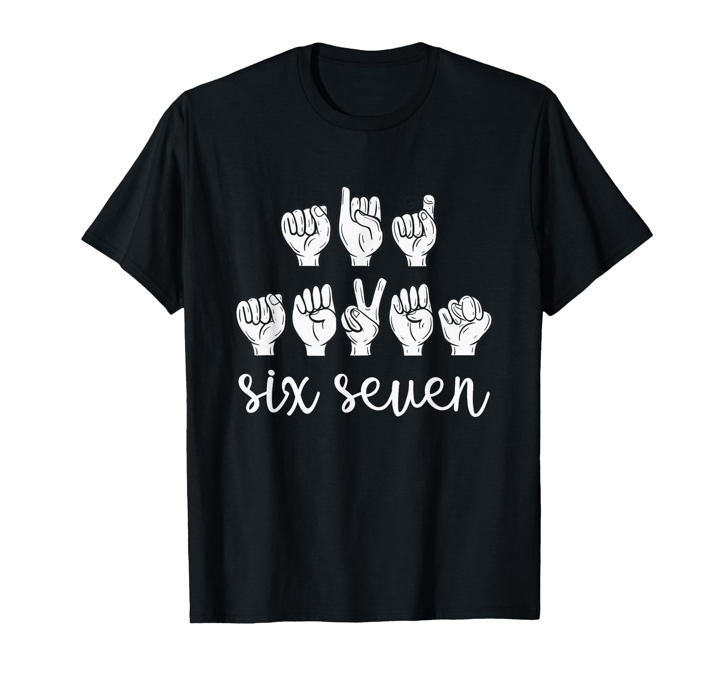 Six Seven Sign Language Trendy 67 ASL Sped Teacher T-Shirt