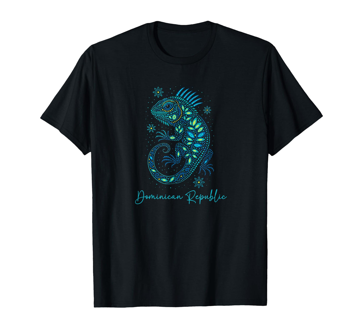 Dominican Republic Huichol Iguanas Art Souvenirs T-Shirt