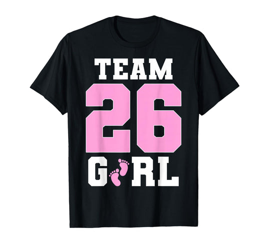 Team Girl 2026 Gender Reveal Baby Announcement Matching T-Shirt