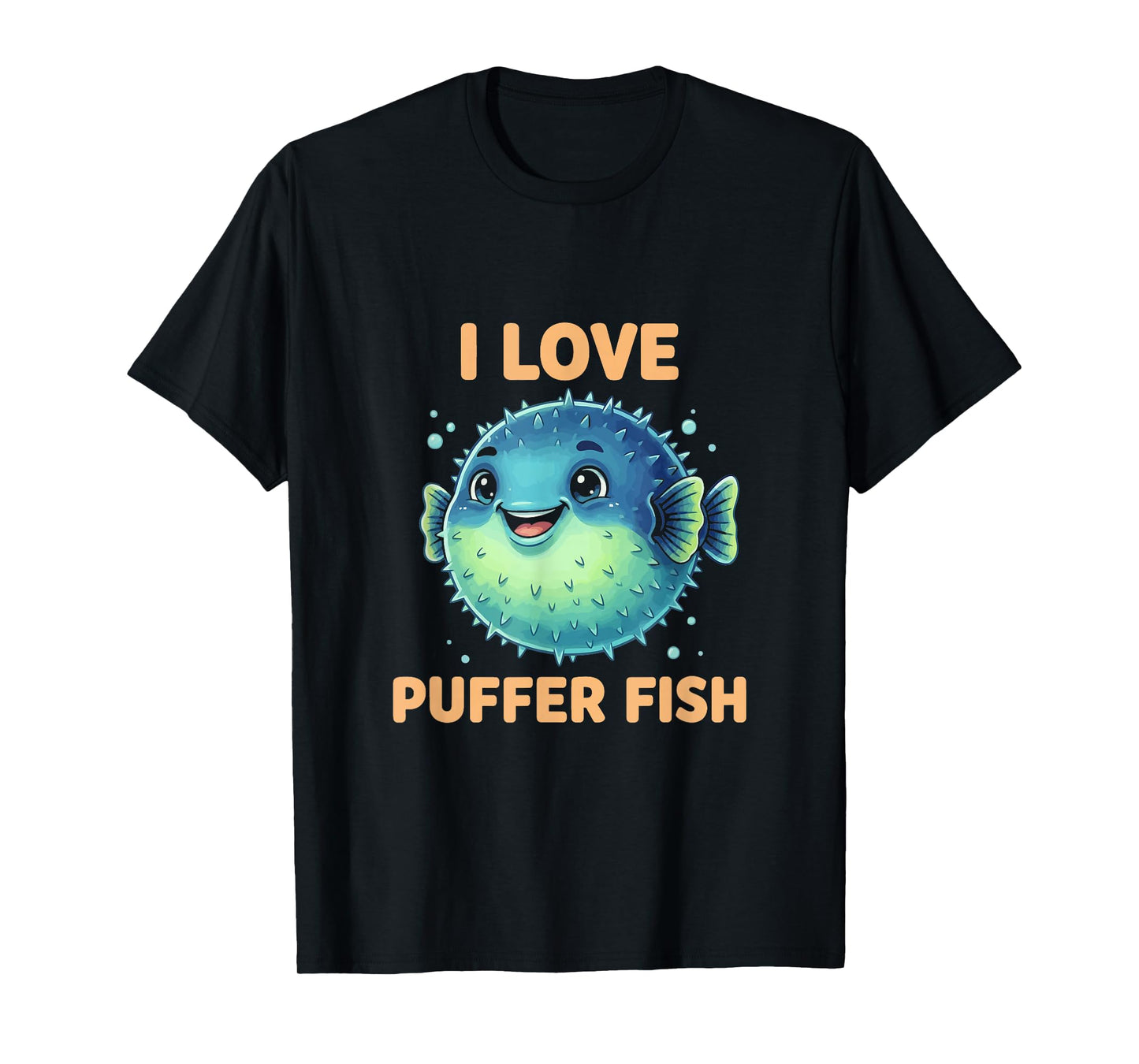 I Love Pufferfish Puffer Sea Fish Lover Girls Kids Boys T-Shirt