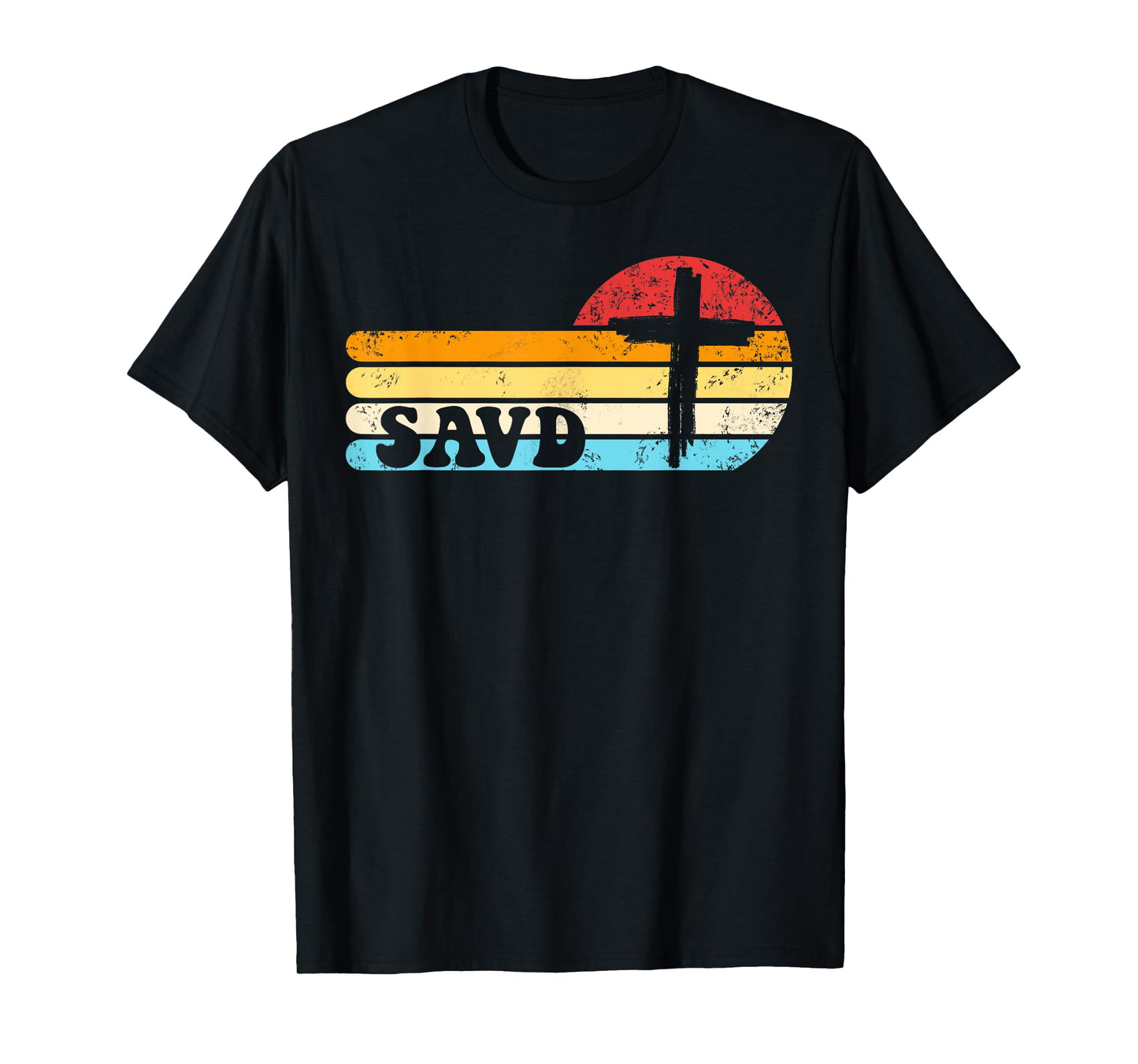 Saved Cross Retro Bible Christian Faith Jesus Savd T-Shirt