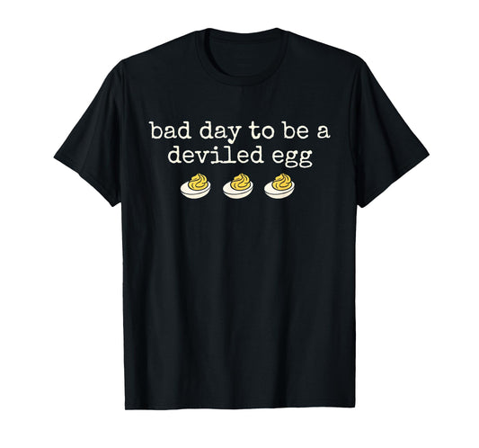 Retro Funny Thanksgiving Dinner Bad Day to Be a Deviled Egg T-Shirt