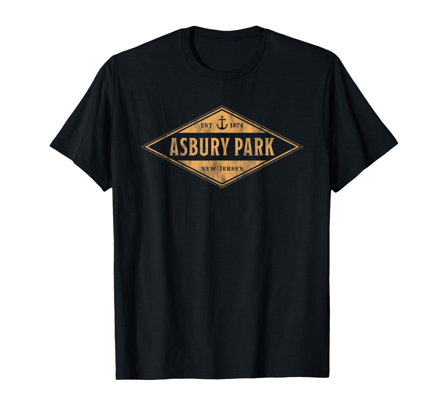 Asbury Park New Jersey NJ Souvenir Vacation Vintage Badge T-Shirt