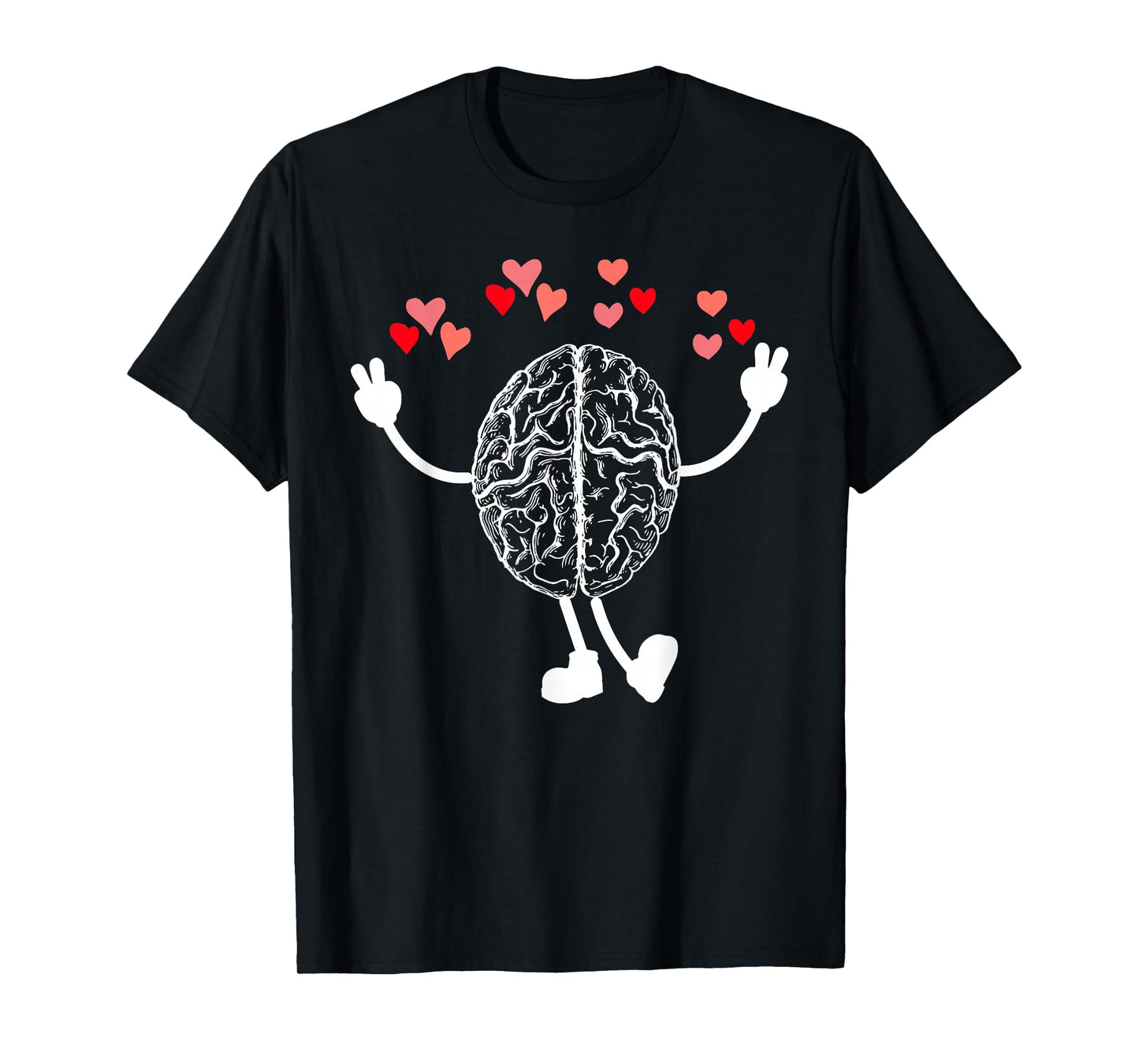 Funny Anatomy Brain Heart Valentines Neuro Nurse Neurologist T-Shirt