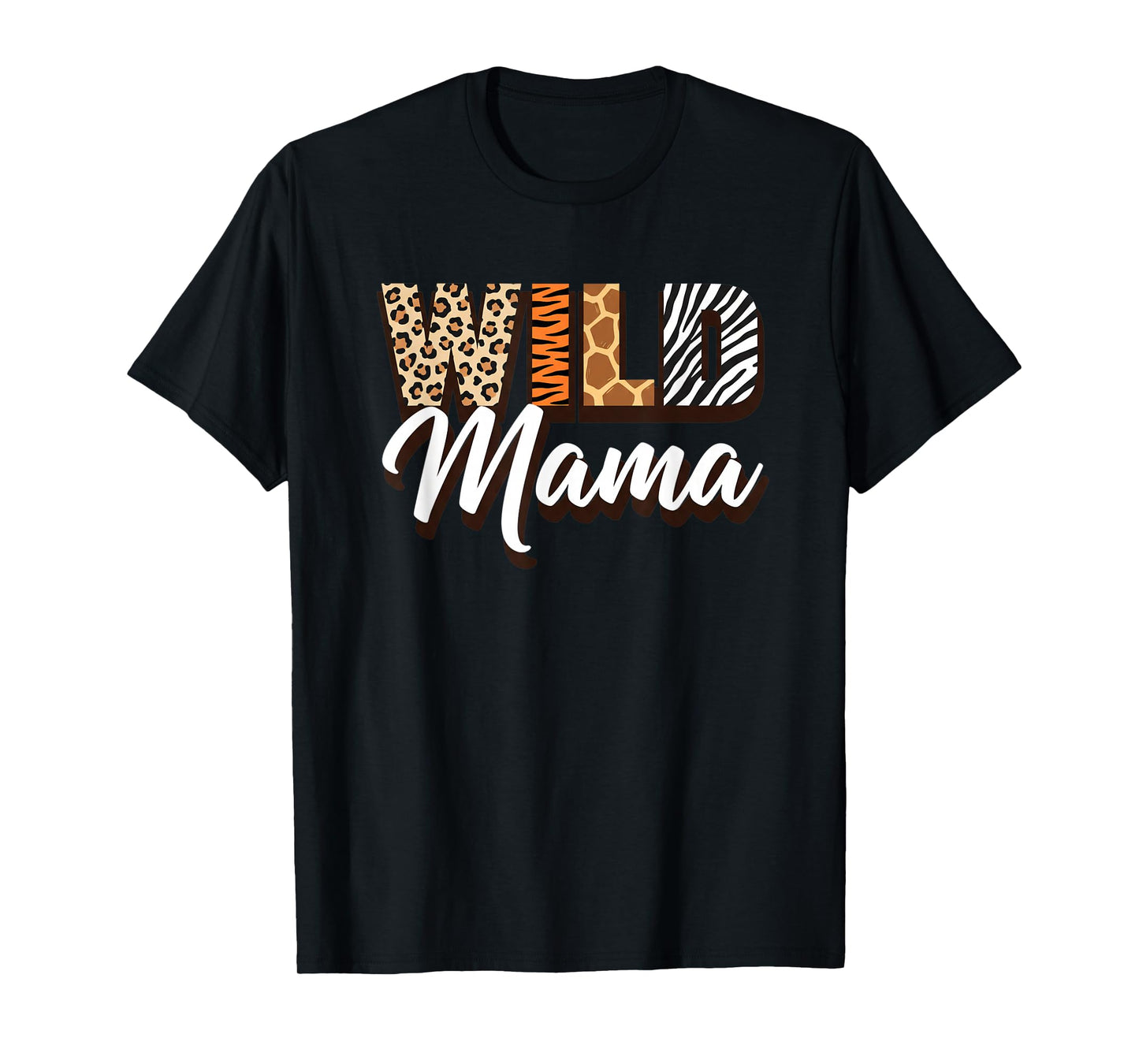 Wild Mama Jungle Animals Mom Birthday Kids Party Mom T-Shirt