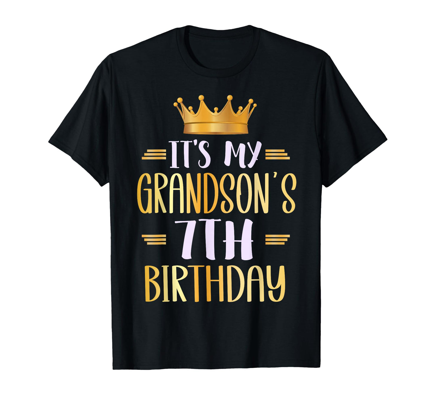 It's My Grandson's 7th Birthday Happy 7 Years Old T-Shirt