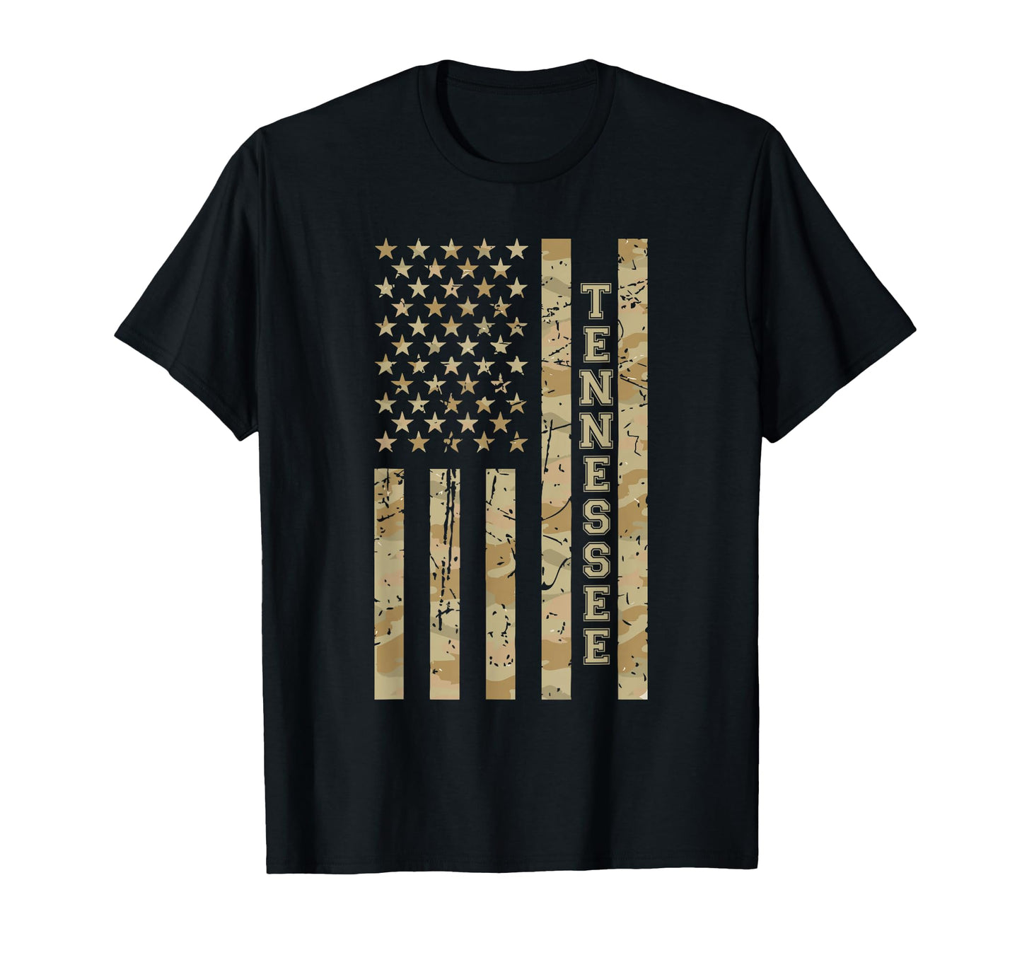 Tennessee Volunteer State Southern Desert Camo American Flag T-Shirt