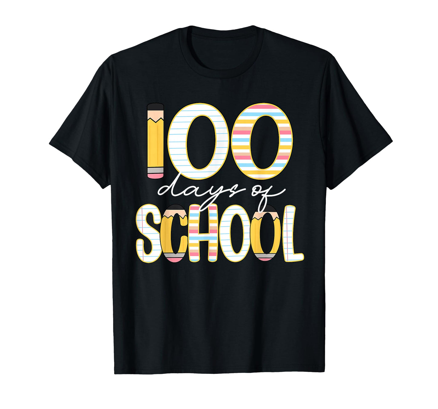 100 Days of School Groovy Retro Teacher Student Kids Funny T-Shirt