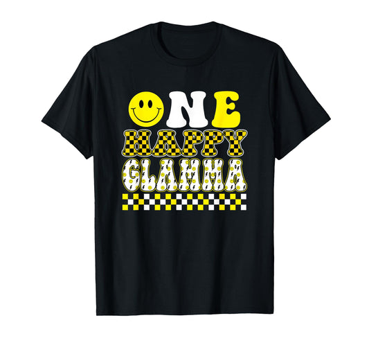 One Happy Dude Glamma 1st Birthday Family Matching T-Shirt
