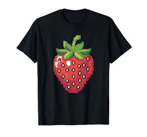 Pixel Strawberry 80s Video Game Halloween Costume Easy Group T-Shirt