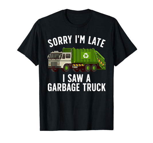 Cool Garbage Truck Art for Men Women Kids Garbage Truck T-Shirt