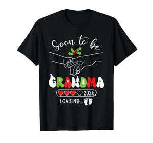 Soon to Be Grandma 2026 Pregnancy Announcement Christmas T-Shirt