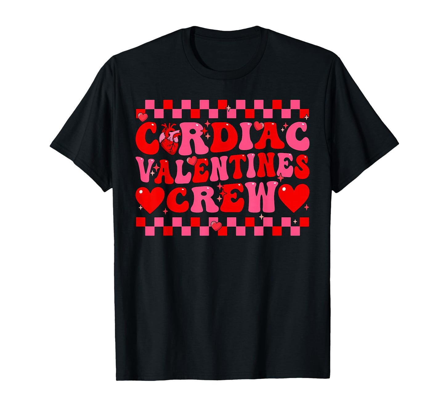Cardiac Valentines Crew EKG Heart Nurse Squad T-Shirt
