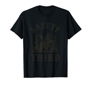 Safety Third Funny Cowboy Riding Bear Sarcastic Safety T-Shirt