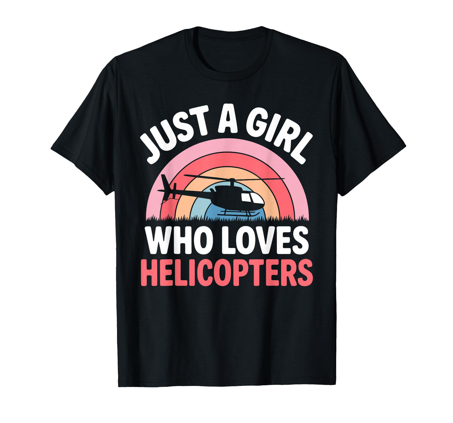 Helicopter Art for Women Girls Kid Aviation Helicopter Pilot T-Shirt