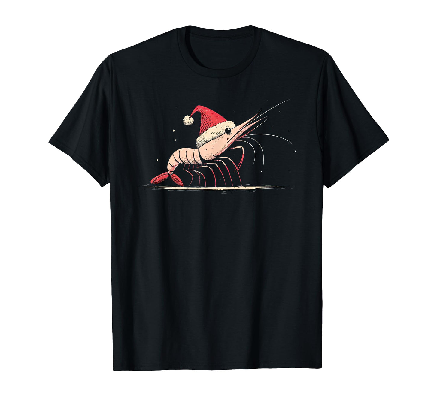Funny Shrimp Christmas Graphics Animal Lights Lover T-Shirt