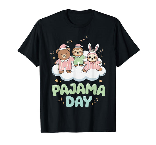 Teacher Pajama Day Shirt, Funny Cloud Sleepover School T-Shirt