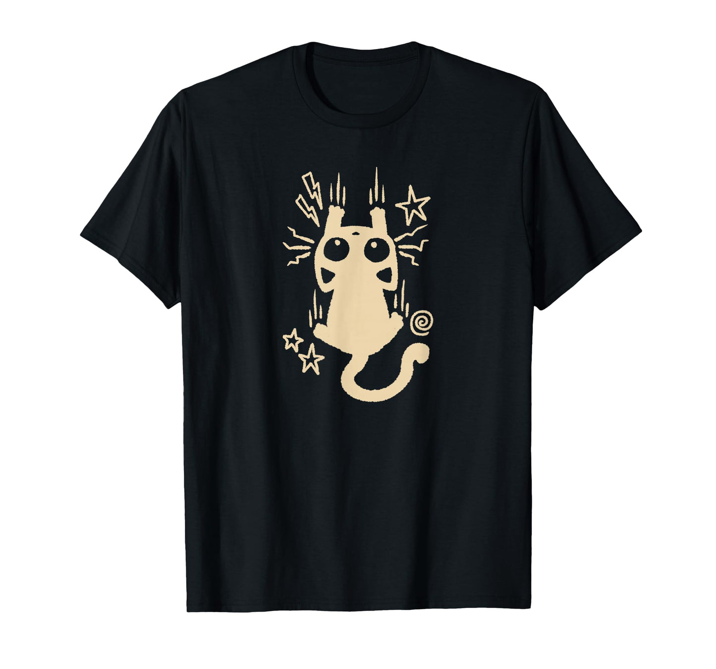 90s Y2K Clinging Tomcat Cat Leaving Scratch Marks T-Shirt