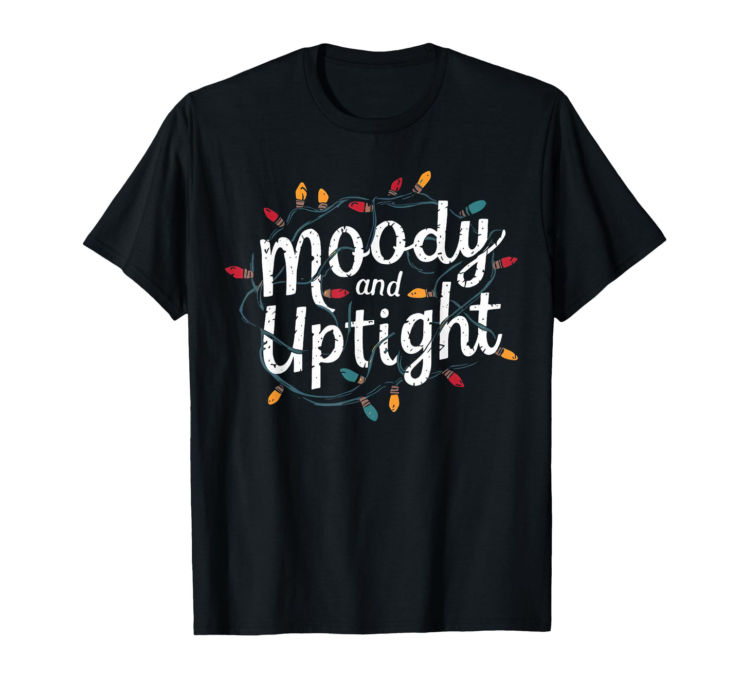 Merry and Bright Moody and Uptight Christmas Couple Matching T-Shirt
