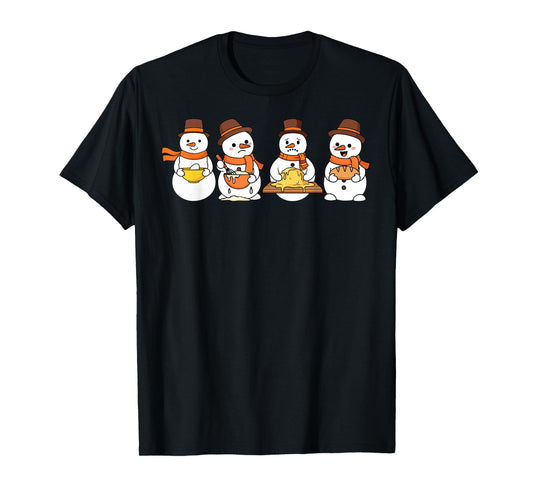 Christmas Snowman Baking Sourdough Bread Chef Baker Funny T-Shirt
