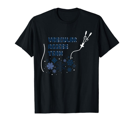 Snowflake Vascular Access Team PICC IV VAT Nurse Christmas T-Shirt