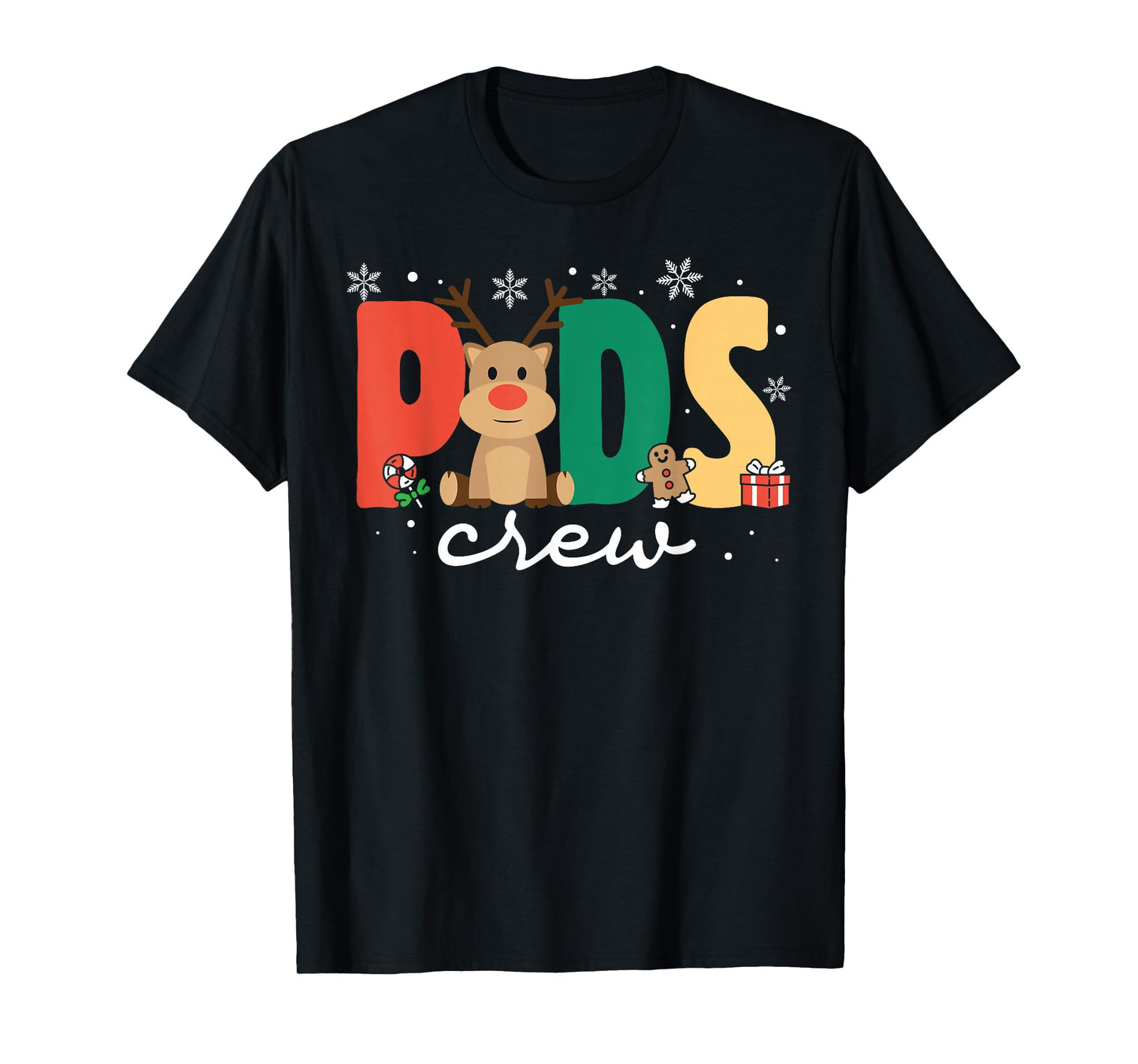 Retro Peds Crew Christmas Pediatric Nurse Nursing Group T-Shirt
