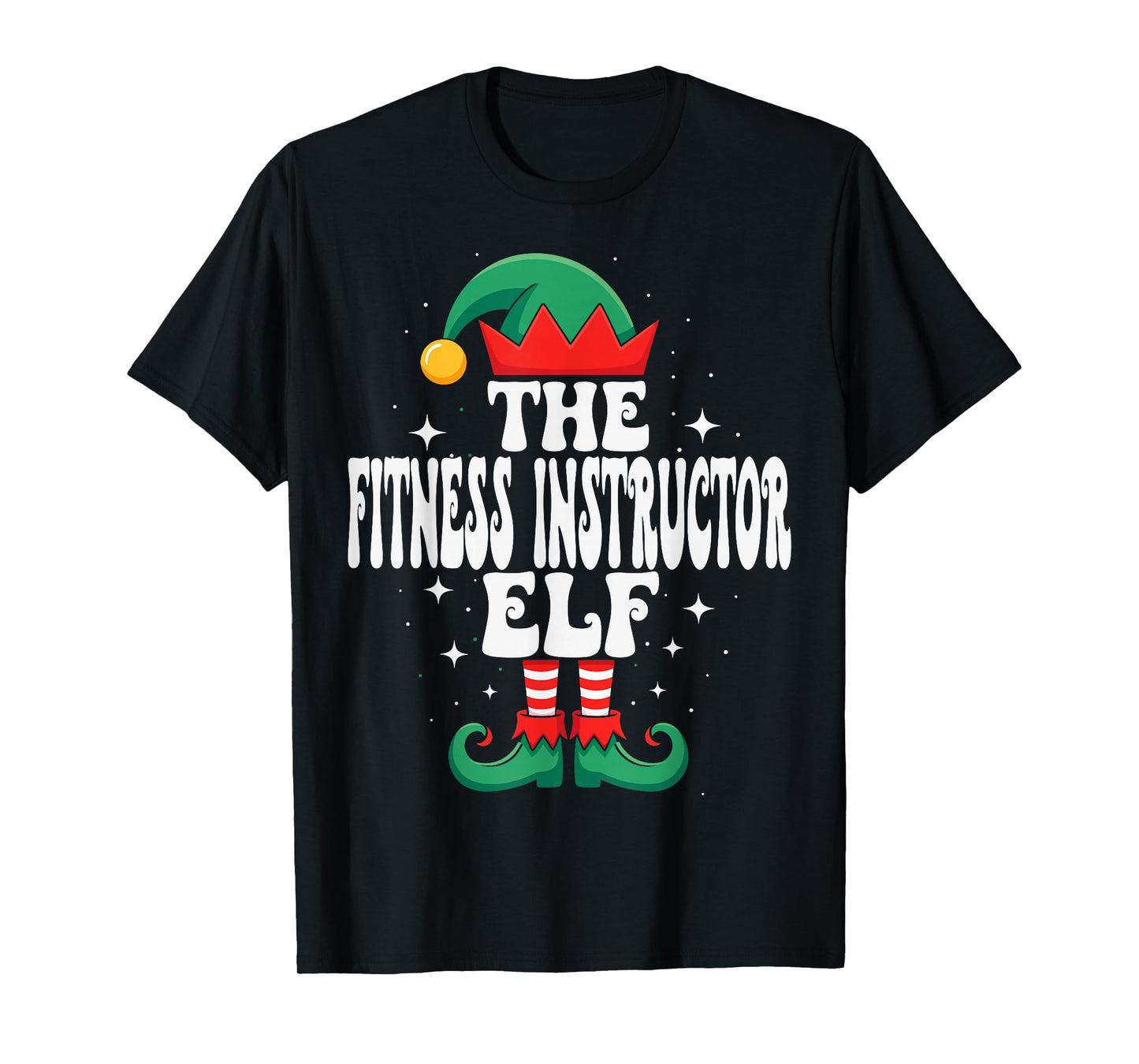 The Fitness Instructor Elf Funny Christmas Matching Family T-Shirt