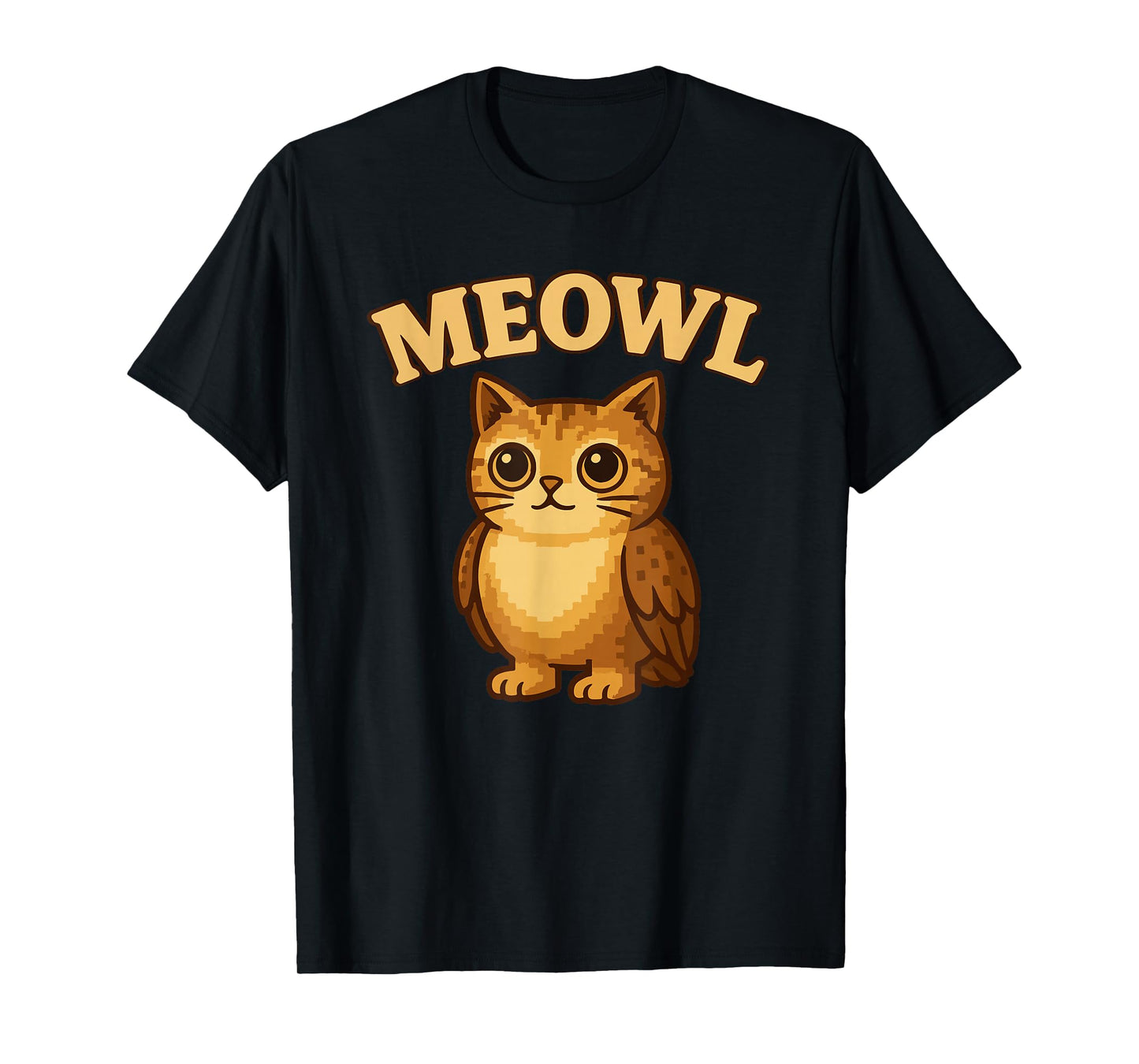 Cat Owl Funny Cursed Internet Trendy Meme T-Shirt