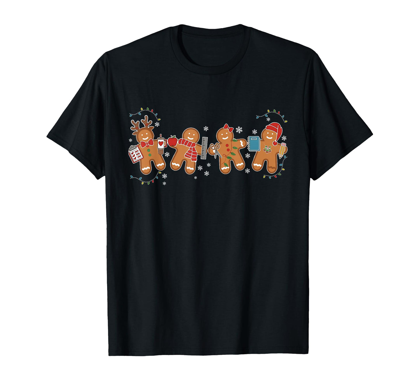 Gingerbread Teacher Holiday for Teacher Staff Christmas T-Shirt