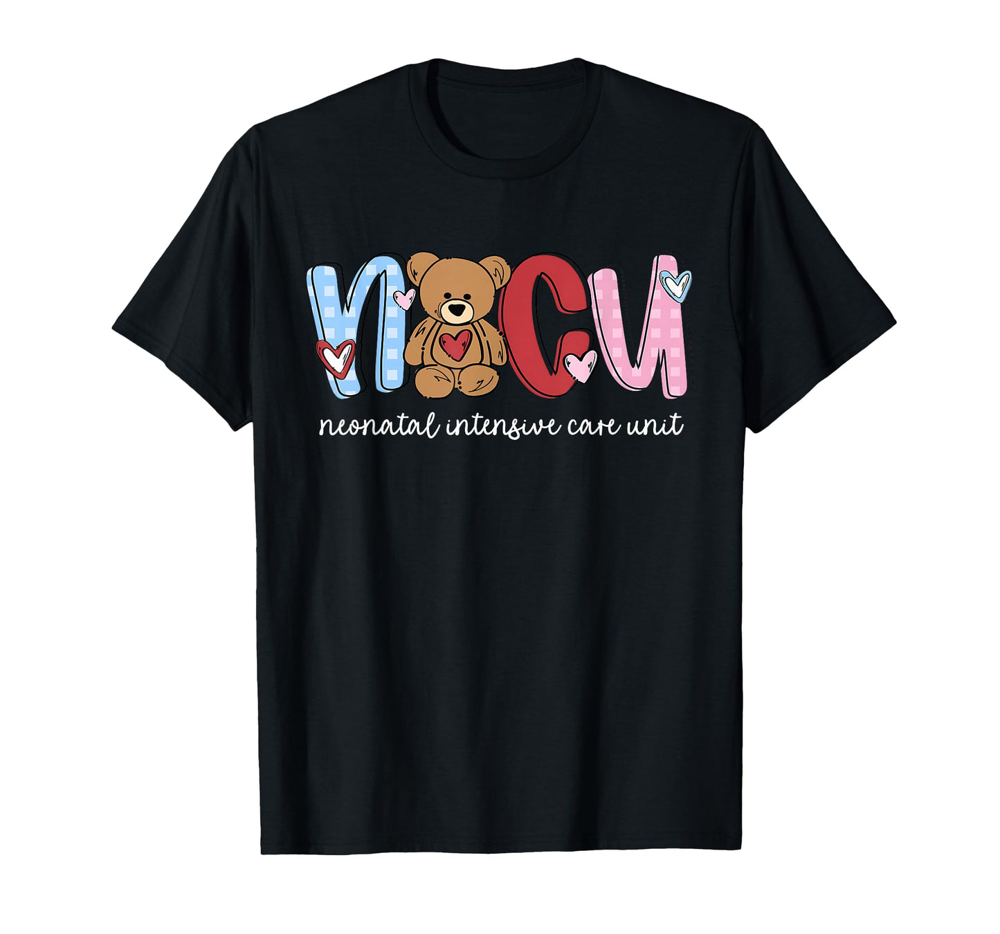NICU Nurse Valentine Cute Bear Nursing Valentines Day T-Shirt