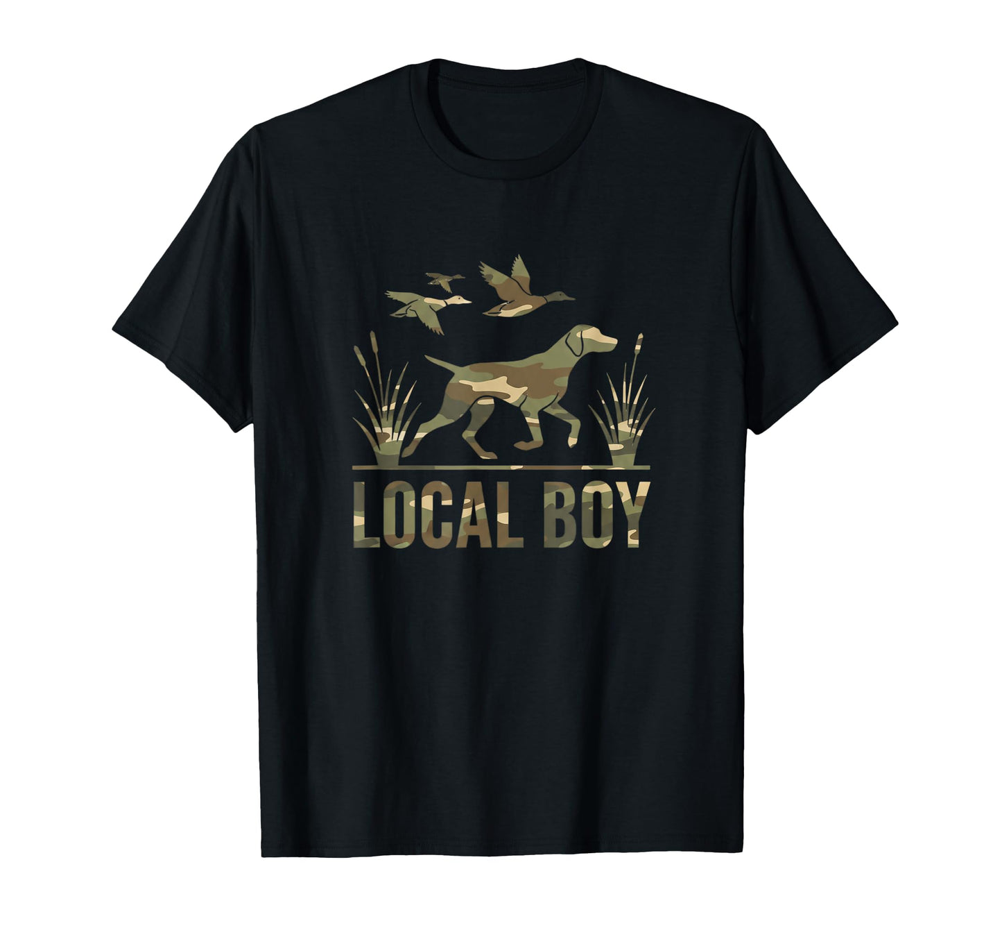 Dog Local Boy Hunting Dog Camo Southern Country PrideVintage T-Shirt