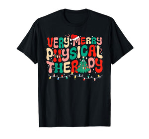 Very Merry Physical Therapy Christmas T-Shirt