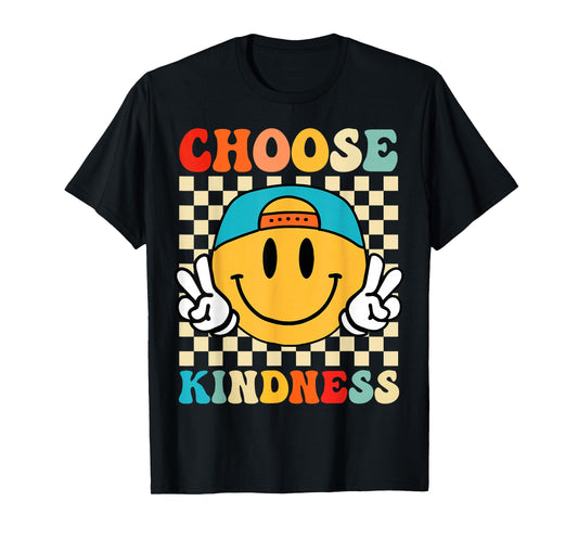 Choose Kindness Retro Groovy Be Kind Inspirational Kids T-Shirt